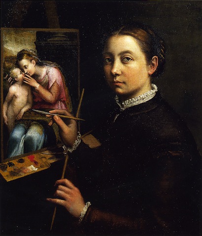 Sofonisba Anguissola, Self-Portrait Painting the Virgin, 1556, © Łańcut Palace, Poland