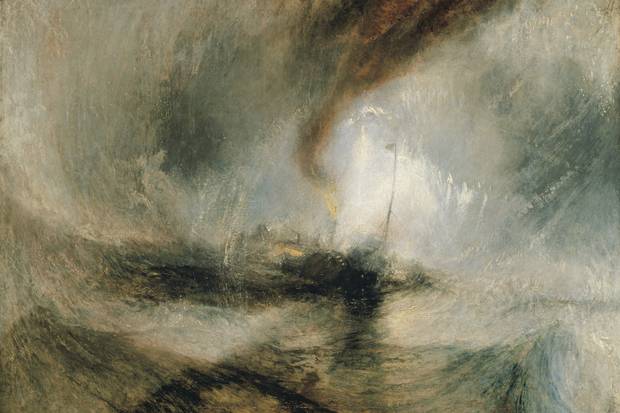JMW Tuner, Snow Storm Steam - Boat off a Harbour’s Mouth; exhibited 1842; Tate