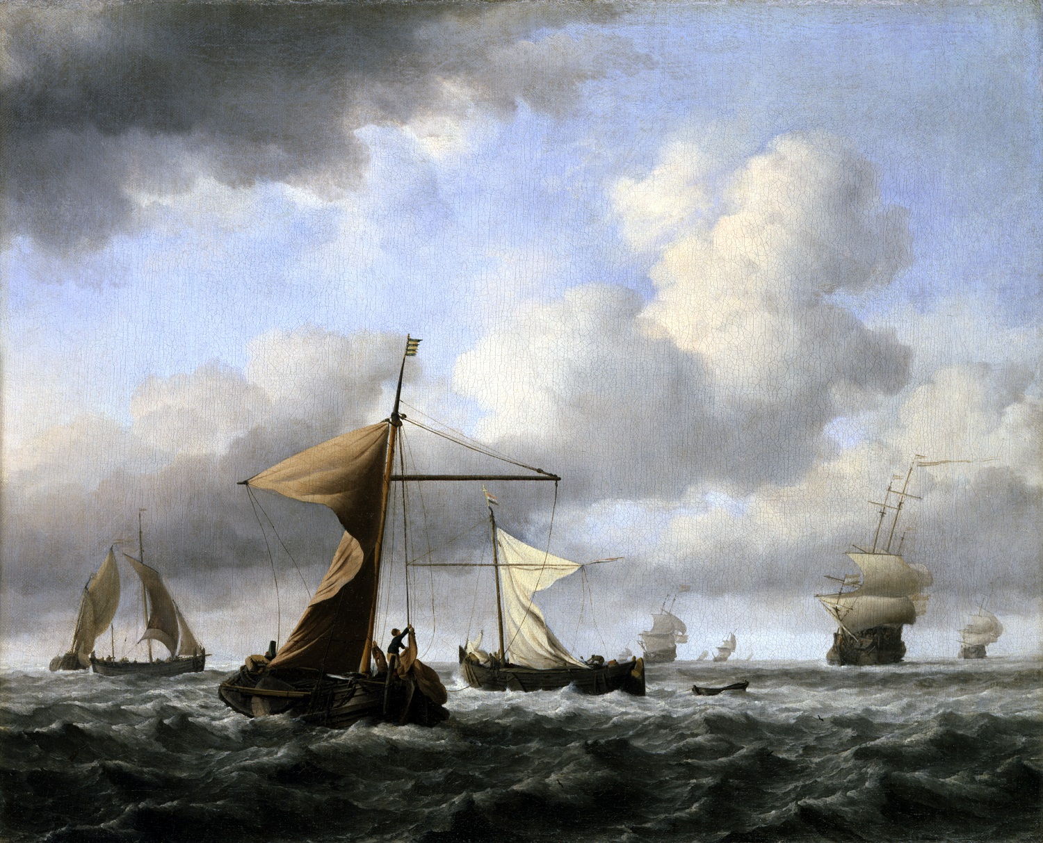 Willem van de Velde II, 'A Brisk Breeze', c.1665, Dulwich Picture Gallery