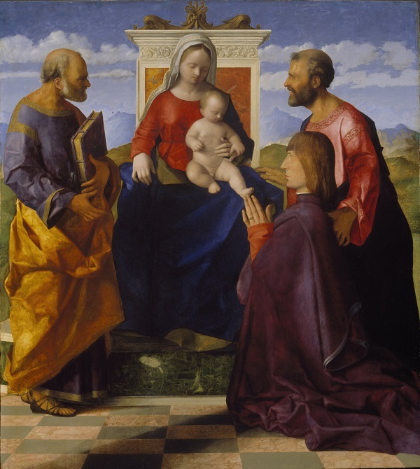 Giovanni Bellini, Virgin and Child with Saint Peter, Saint Mark and a Donor, oil on panel, Birmingham Museum and Art Gallery Photo © Birmingham Museums
