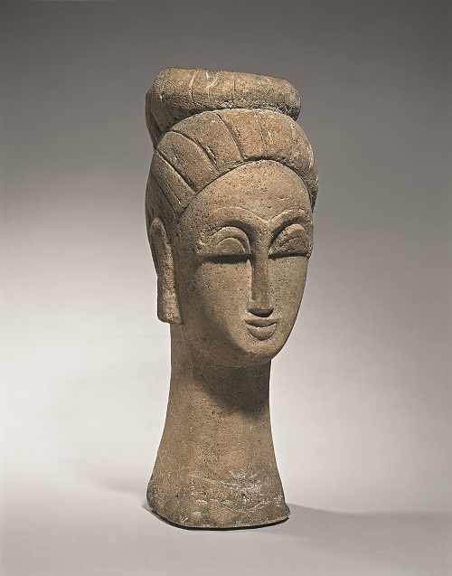 Woman's Head (With Chignon), 1911-12, sandstone, Merzbacher Kunststiftung