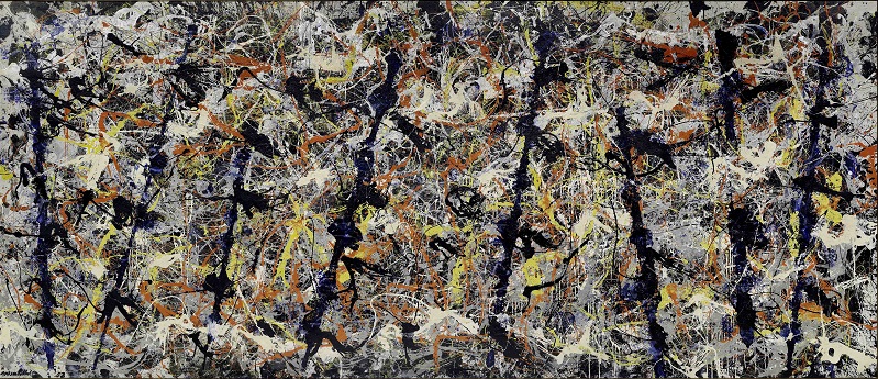 Jackson Pollock, Blue poles, 1952, Oil, enamel and aluminium paint with glass on canvas, National Gallery of Australia, Canberra 