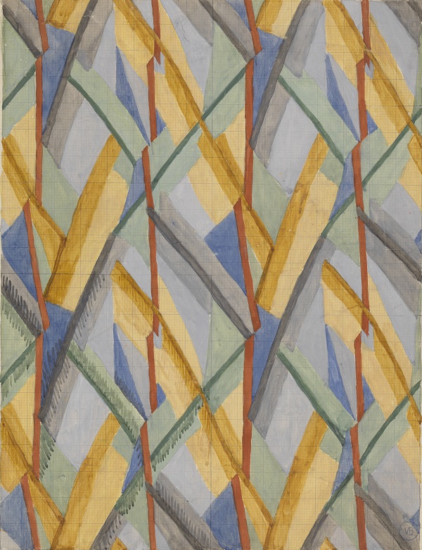 Vanessa Bell, Design for Omega Workshops fabric, 1913, watercolour, gouache and graphite on paper, © The Estate of Vanessa Bell, courtesy of Henrietta Garnett