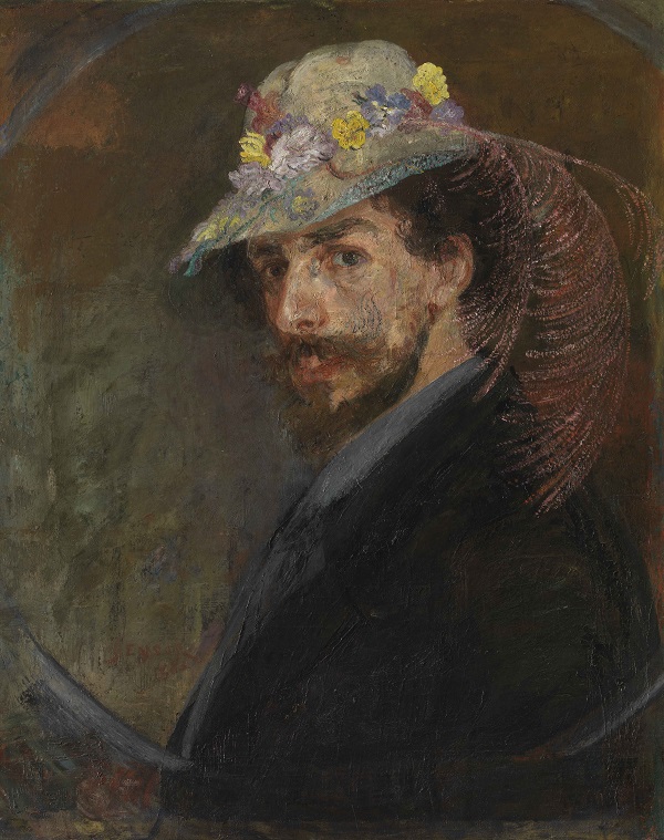 James Ensor, Selfportrait with Flowered Hat, 1883 Oil on canvas, 76.5 x 61.5 cm Mu.ZEE, Oostende Photo MuZee © www.lukasweb.be 