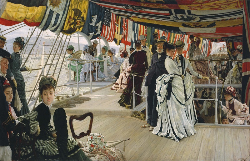 James Tissot (1836-1902), The Ball on Shipboard, c.1874, Tate. Presented by the Trustees of the Chantrey Bequest, 1937 