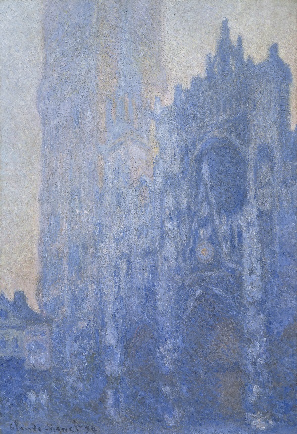 Claude Monet Rouen Cathedral. The Portal and the Tour d'Albane at Dawn (Cathédrale de Rouen. Le Portail et la tour d'Albane à l'aube), 1893-4 Oil on canvas 106 × 74 cm © Museum of Fine Arts, Boston Tompkins Collection - Arthur Gordon Tompkins Fund 24.6