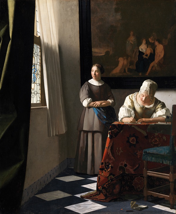 Johannes Vermeer (1632-1675) 'Woman Writing a Letter with Her Maid', c.1670-71, Oil on canvas, National Gallery of Ireland, Dublin, Photo © National Gallery of Ireland