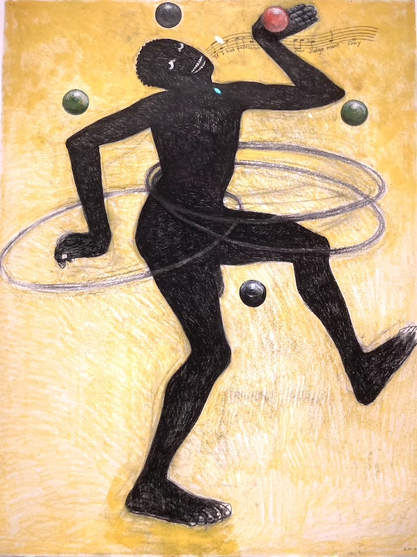 "If I had Possession Over Judgement Day", 1988 drawing by Kerry James Marshall