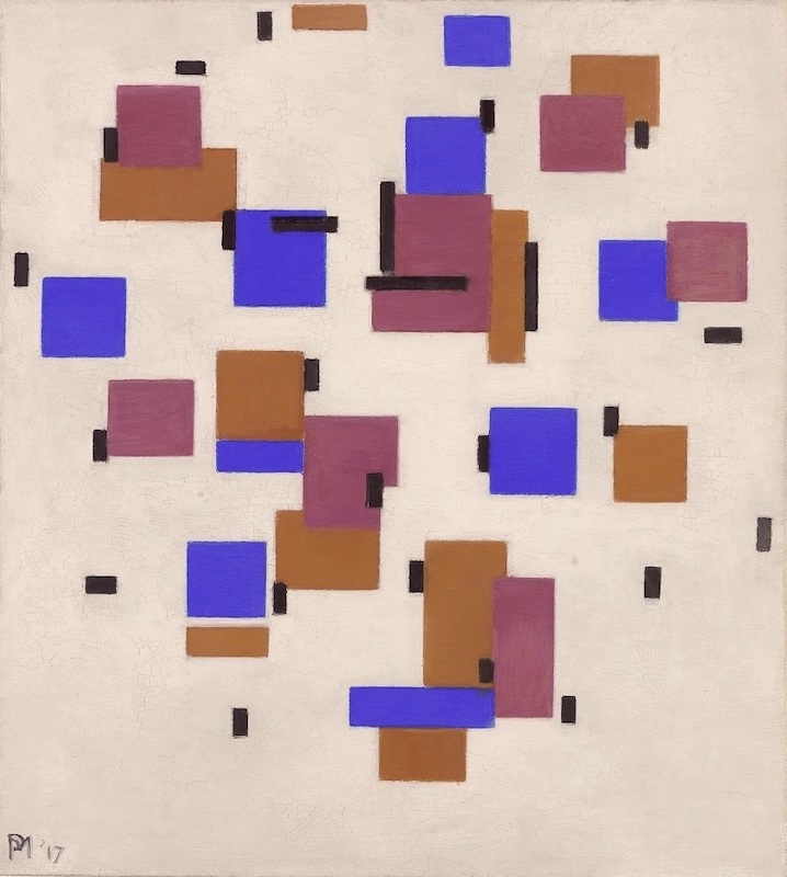 Piet Mondrian, Composition in colour B, 1917. Oil on canvas, 50.5 x 45 cm. Collection Kröller-Müller Museum, Otterlo, the Netherlands 