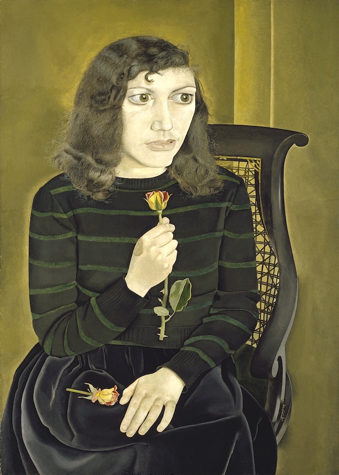 Lucian Freud, Girl with Roses, 1947-8 Courtesy of the British Council Collection, © The Lucian Freud Archive/ Bridgeman Images, photograph © The British Council