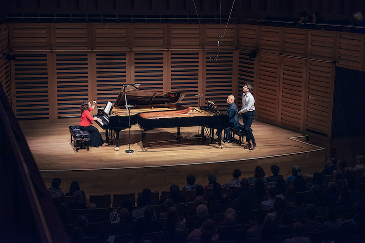 Charles Owen, Katya Apekisheva and Finghin Collins play Sally Beamish's Sonnets