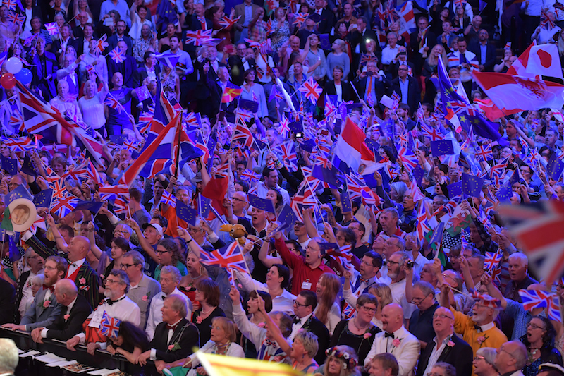 Prommers enjoy the Last Night at the Royal Albert Hall