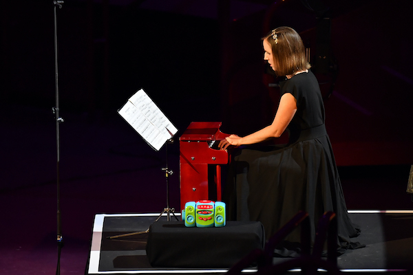 Pianist Clíodna Shanahan plays the toy piano 