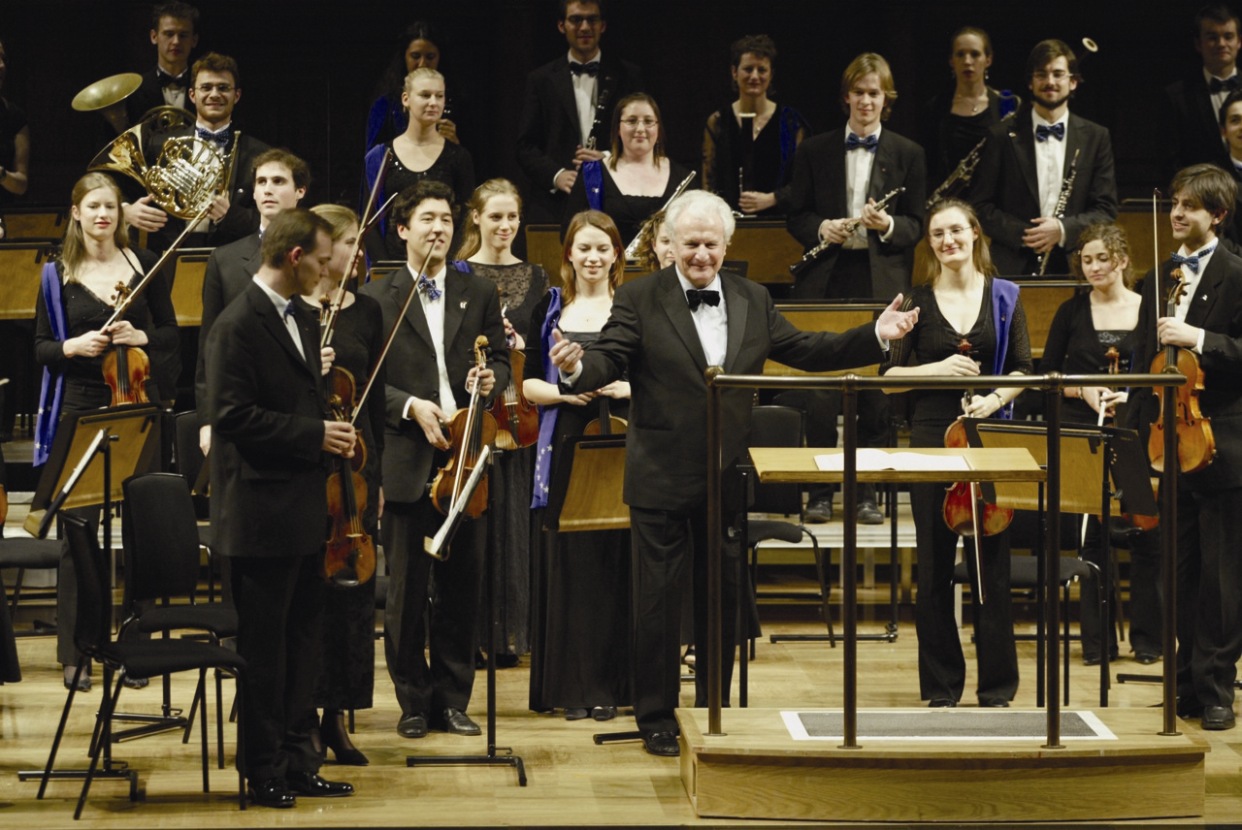 Sir Colin Davis conducting the EUYO in 2005