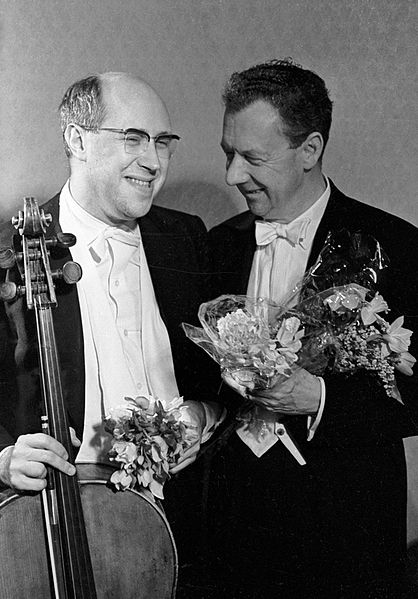 Rostropovich and Britten in 1963