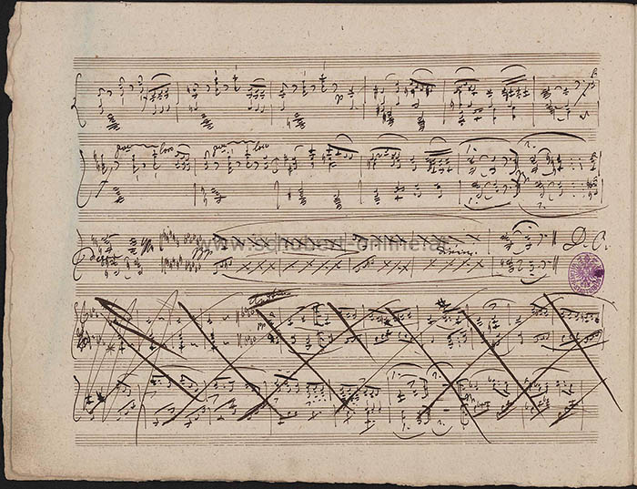 Manuscript page of Schubert