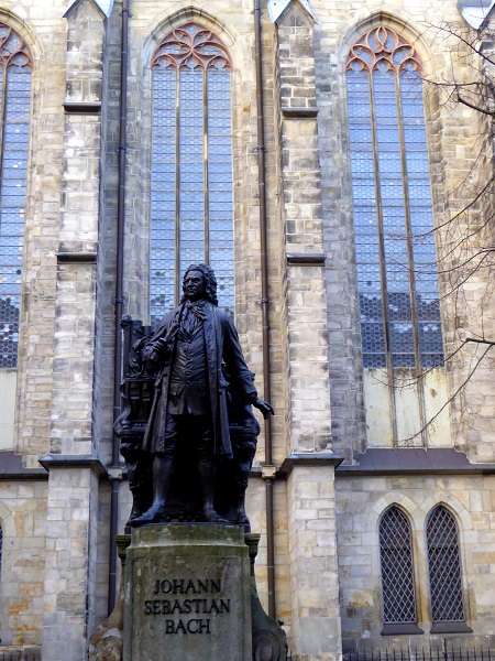 Bach statue outside Thomaskirche