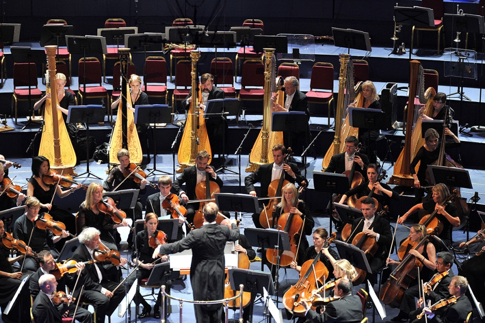 BBCSO/Oramo Prom with six harps by Chris Christodoulou