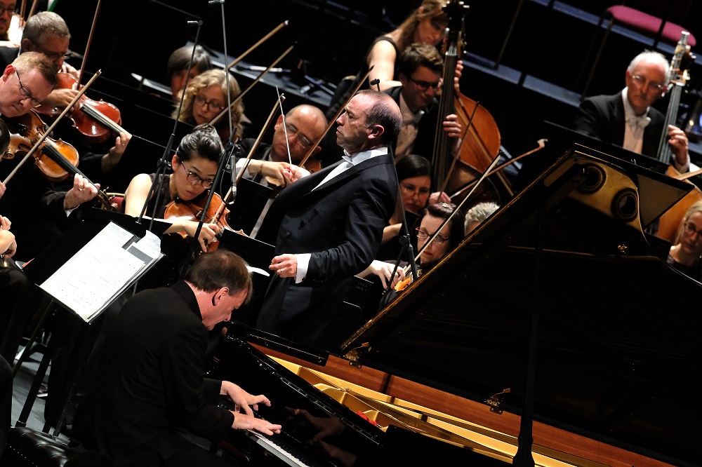 Stephen Hough and Mark Wigglesworth in Brahms's First Piano Concerto