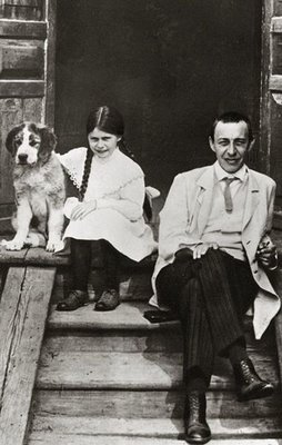 Rachmaninov, daughter and dog, 1910