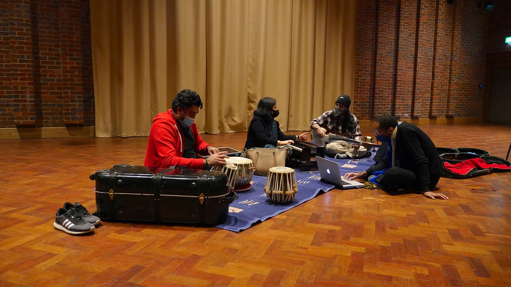 Indian musicians at Tunde Jegede's event