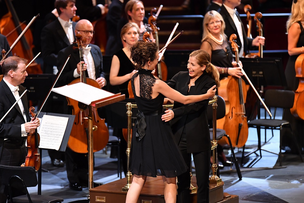 Composer and conductor at First Night of the Proms