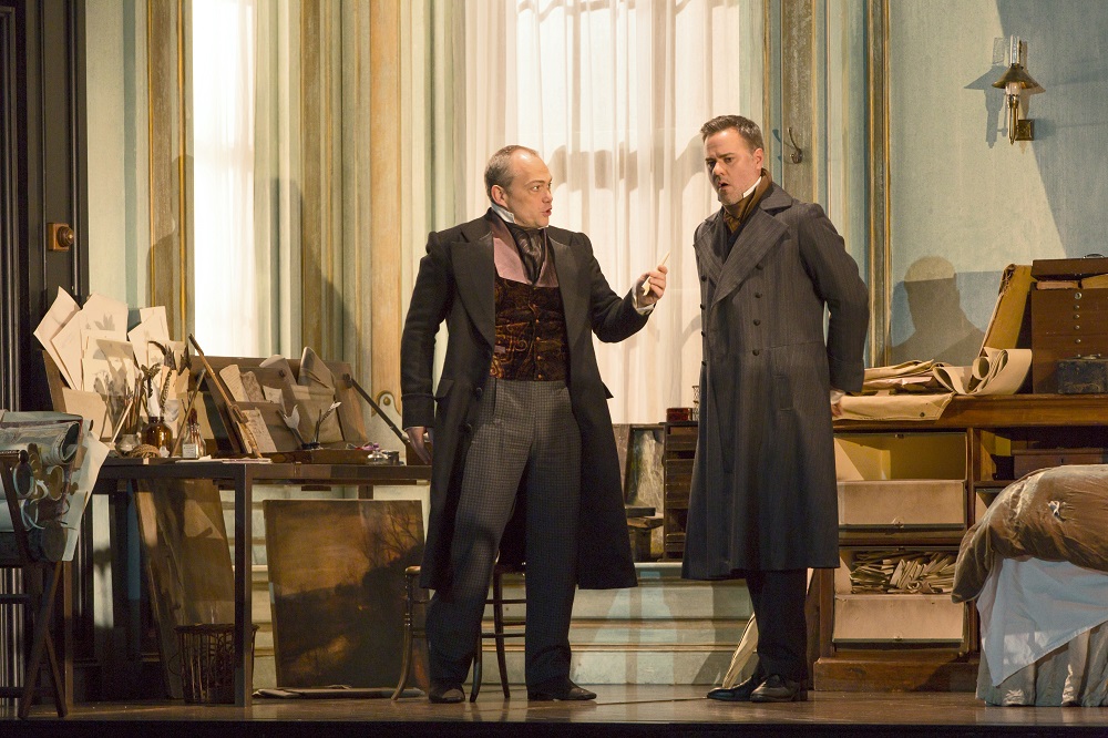 Christopher Maltman and Andrew Tortise in Lucia di Lammermoor