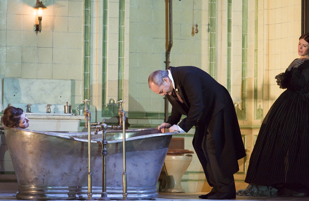 Lisette Oropessa, Christopher Maltman and Rachael Lloyd in Lucia di Lammermoor