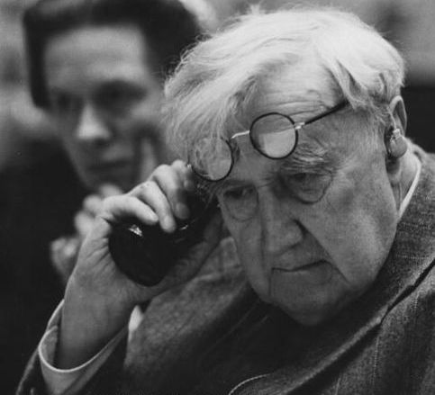 Vaughan Williams listening in old age