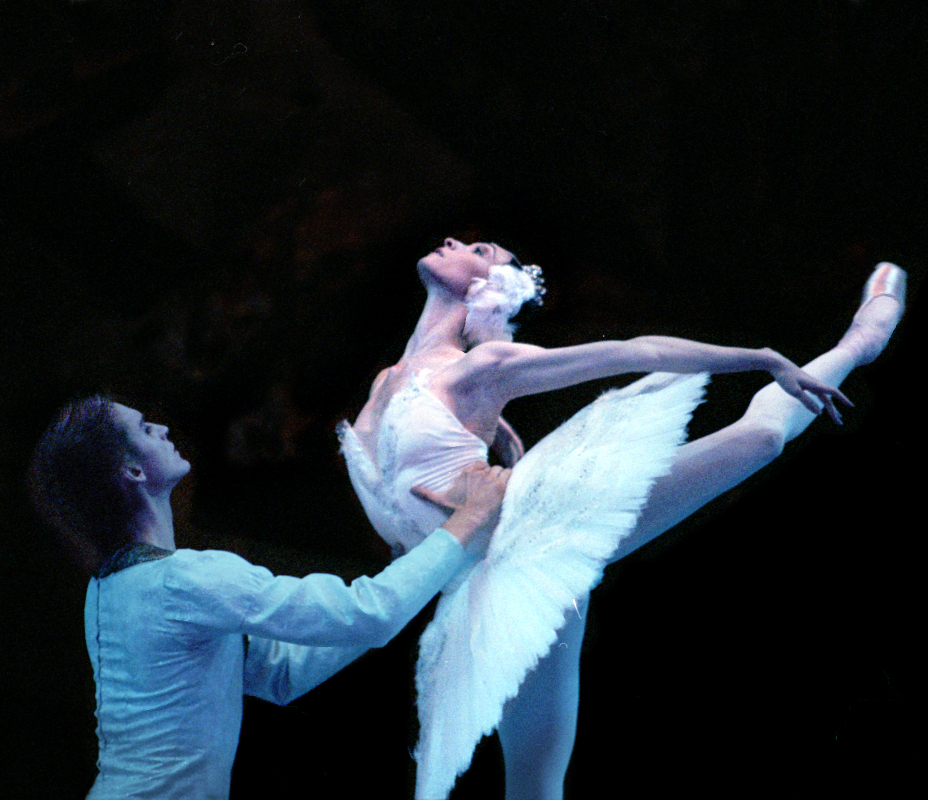 Denis Rodkin as Prince Siegfried and Olga Smirnova as Odette in the Bolshoi Ballet's 'Swan Lake'. Photo by Laurie Lewis.
