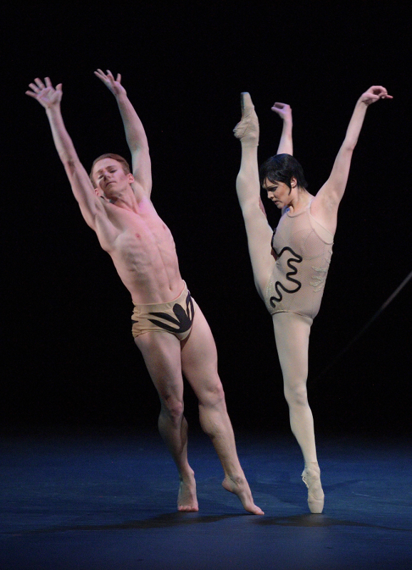 Jurgita Dronina and Matthew Astley in 'The Cage' by Jerome Robbins. Photo by Laurent Liotardo.