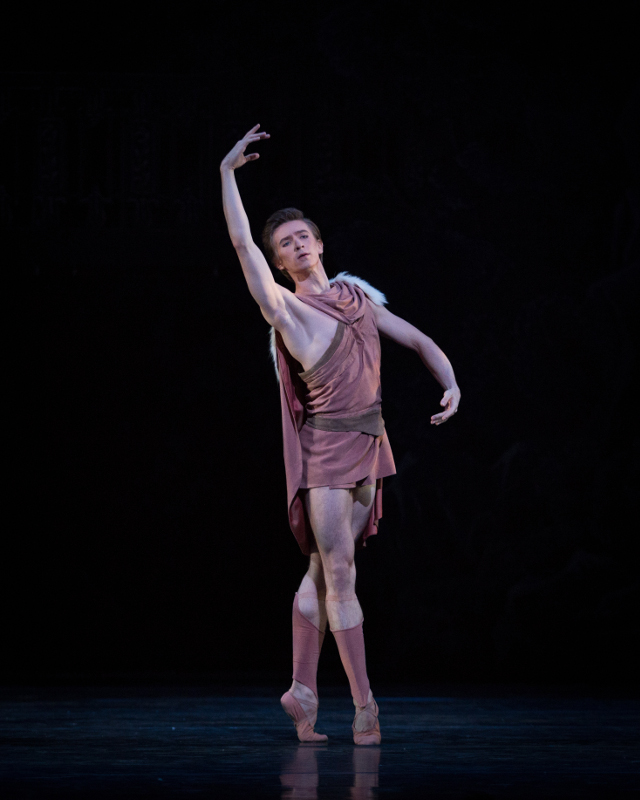 Vadim Muntagirov as Aminta in Frederick Ashton's Sylvia. Photo by Alice Pennefather.