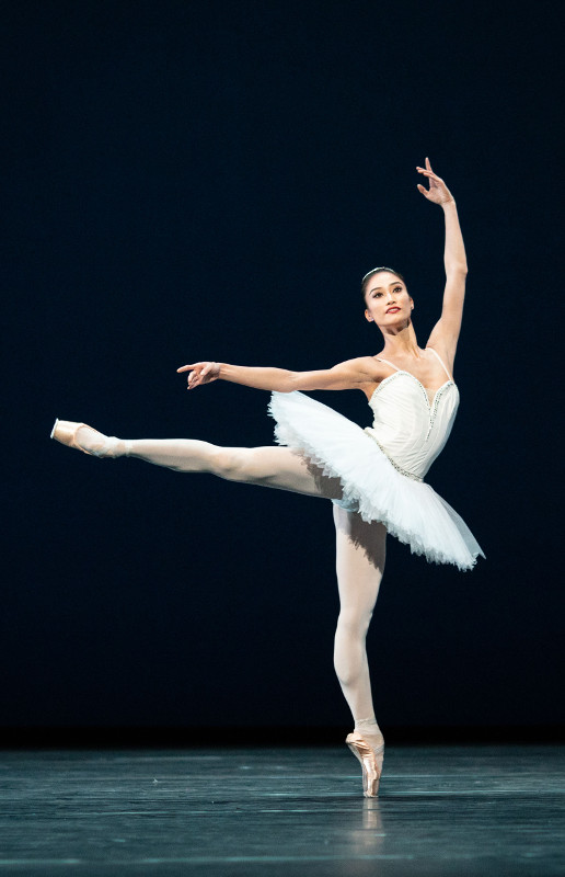 Fumi Kaneko in George Balanchine's Symphony in C. Photo by Helen Maybanks.