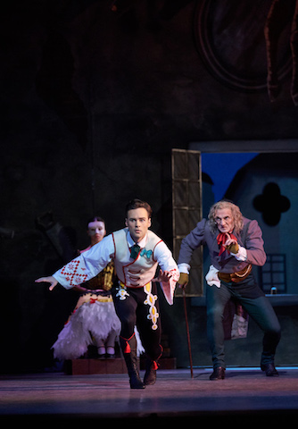 Alexander Campbell as Franz and Gary Avis as Dr Coppelius