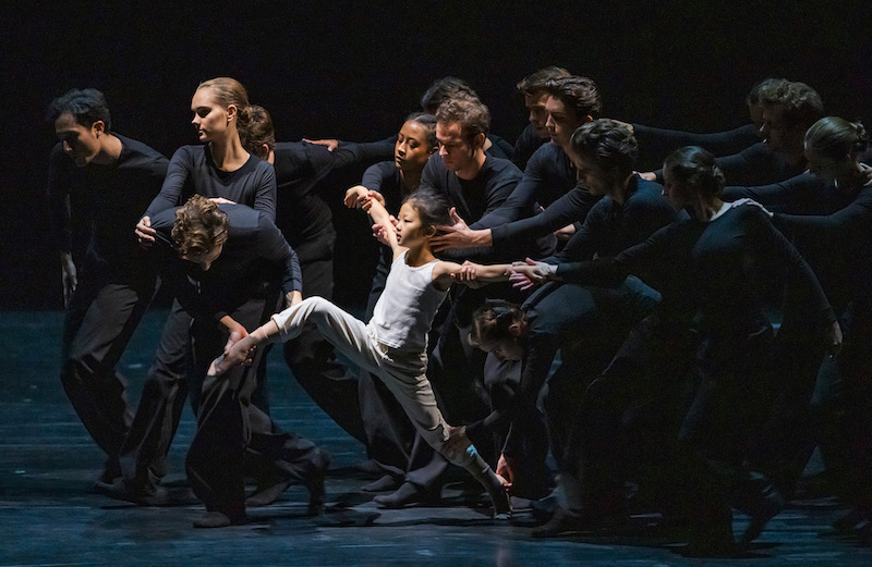 Rosie Zhang with members of the Royal Ballet