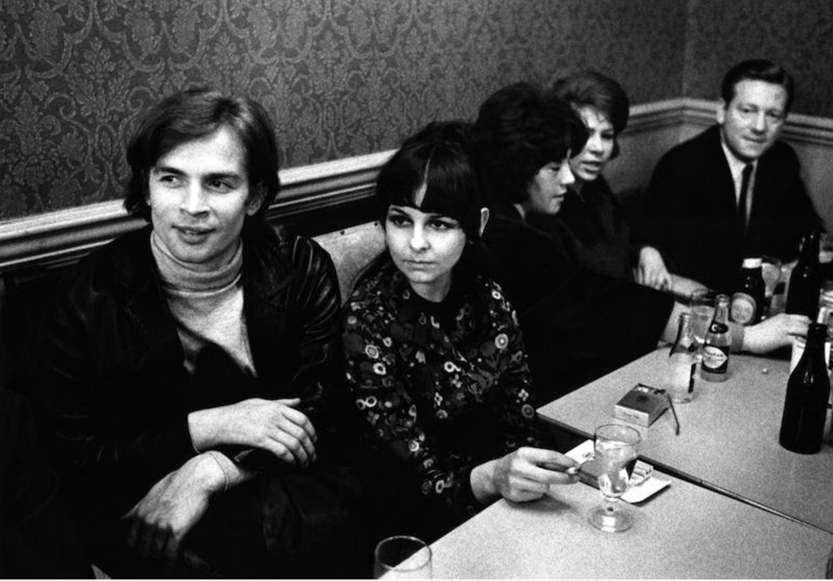 Seymour and Nureyev in pub, by Colin Jones