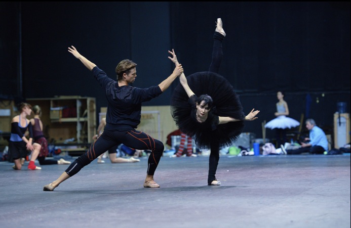 Swan Lake rehearsal rojo golding