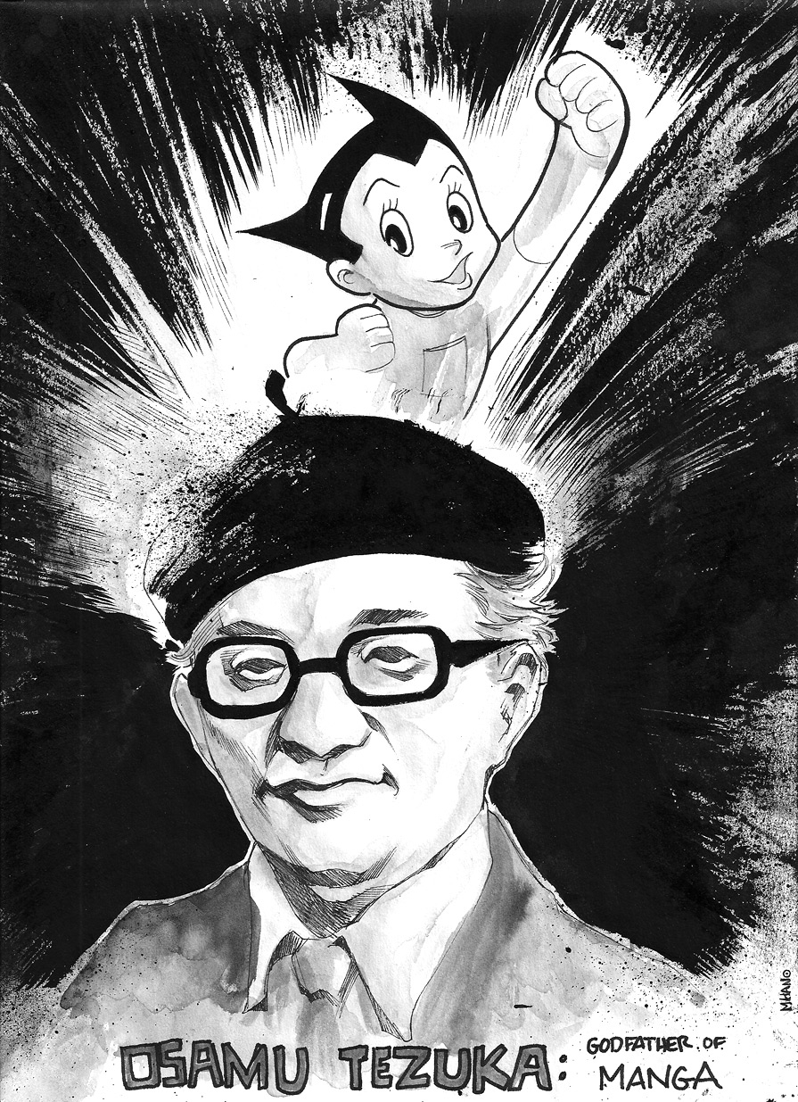Osamu Tezuka self-portrait
