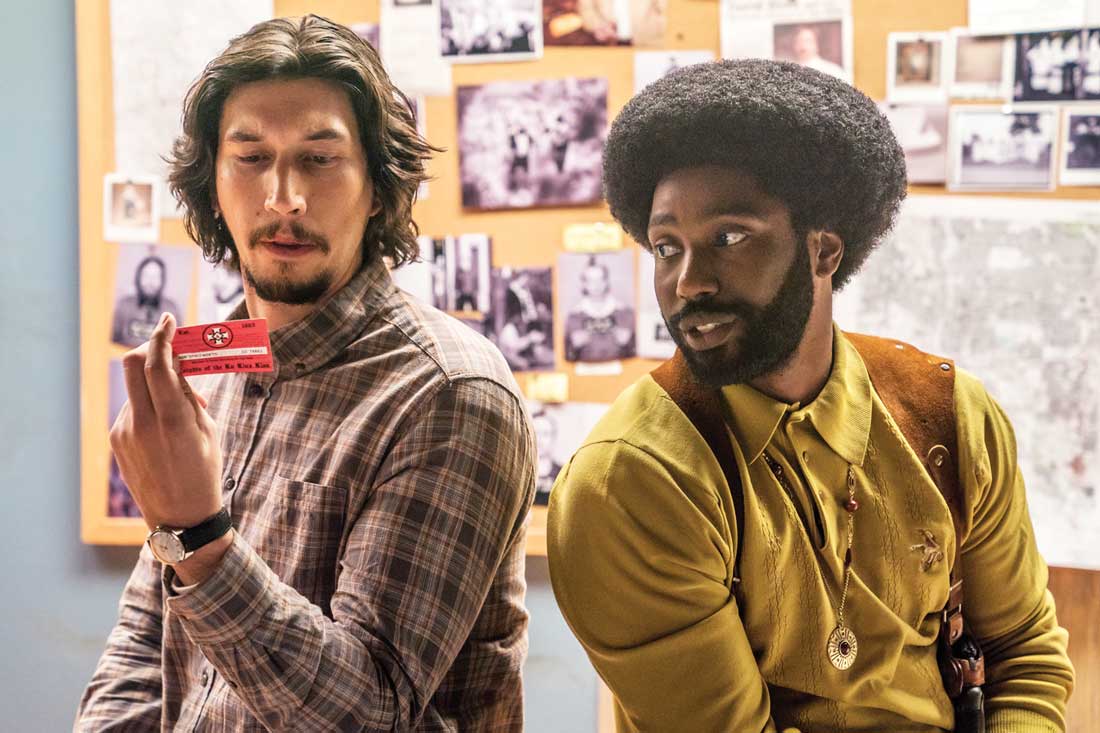 Flip Zimmerman (Adam Driver) and Ron Stallworth (John David Washington)