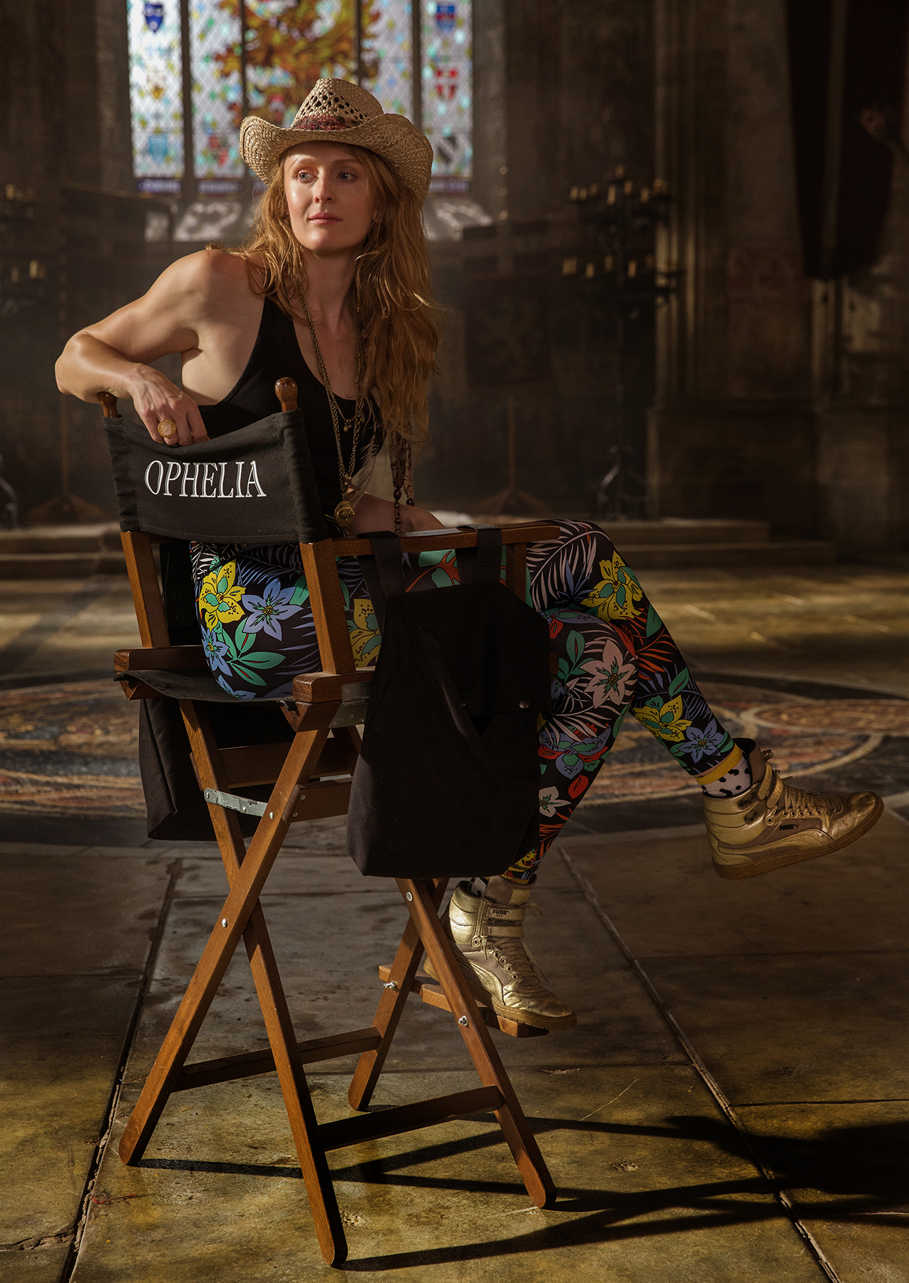 Claire McCarthy on set of Ophelia