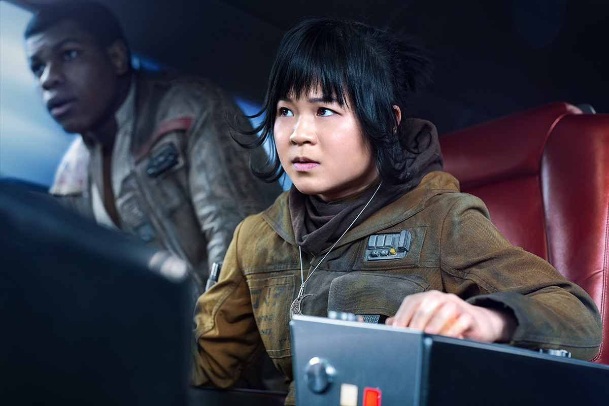 John Boyega and Kelly Marie Tran in Star Wars: The Last Jedi