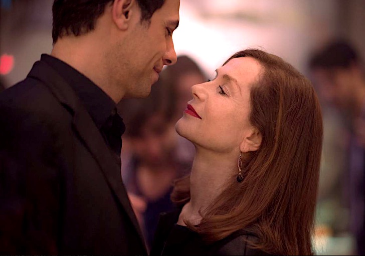 Isabelle Huppert with Laurent Lafitte in Elle