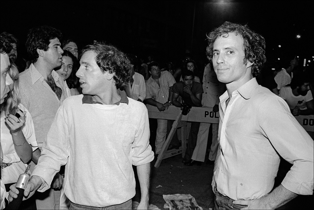 Steve Rubell and Ian Schrager outside Studio 54