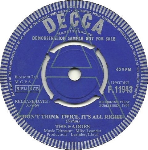 Take What You Need UK Covers Of Bob Dylan Songs 1964-69 The Fairies Don’t Think Twice it’s Alright