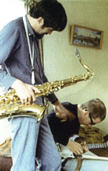 The Wilde Flowers Brian and Hugh Hopper rehearsing in 1964
