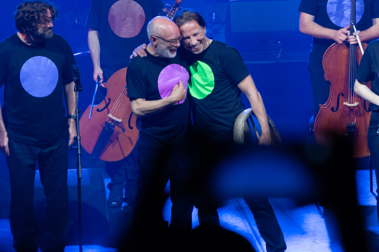 Brian Eno and Kristjan Järvi