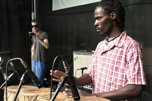 Burnt Friedman and Hakim Kiwanuka in soundcheck