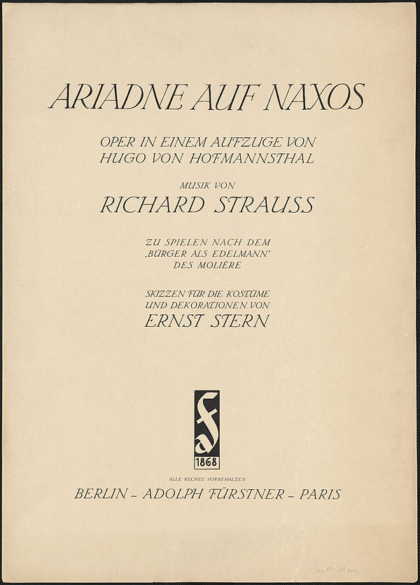 Ariadne auf Naxos 1912