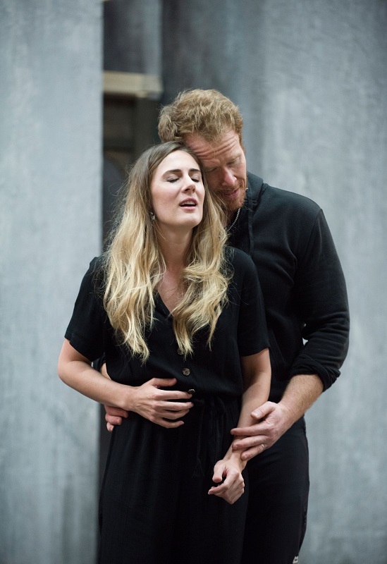 Sydney Mancasola and Duncan Rock in Breaking the Waves rehearsal