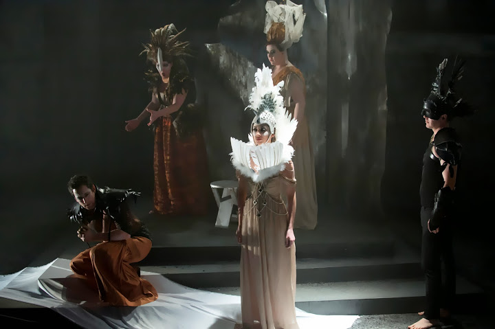 Judgment scene in ETO production of Tippett's King Priam